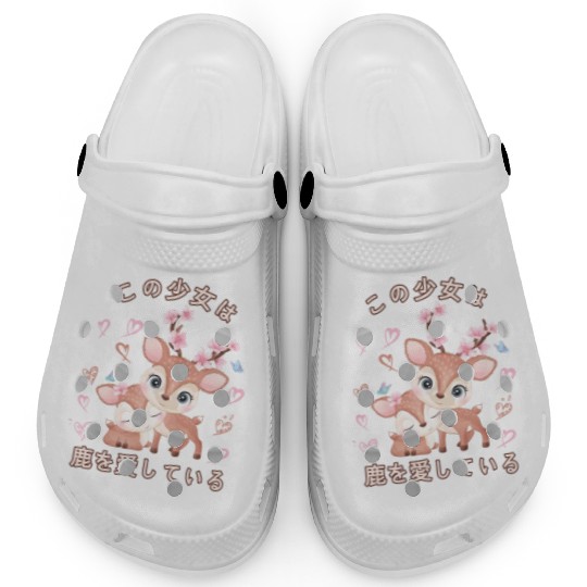 Deer Love Mom Deer And Baby Youth Clogs