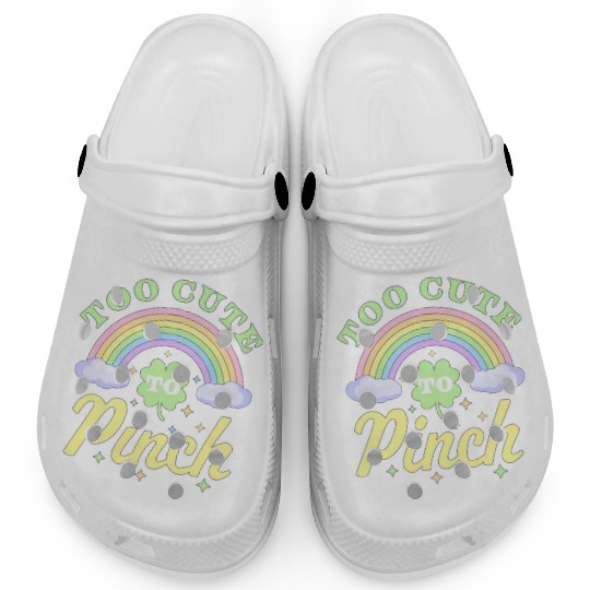 Saint Patricks Day Rainbow Lucky Clover Clogs