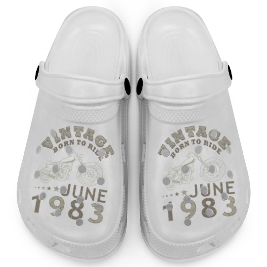 Biker motorcycle June 1983 40 years saying Clogs