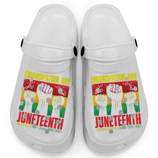 Ecipation Day 1865 African American Juneteenth Fla Clogs