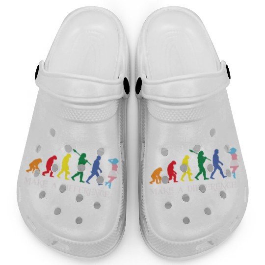 Gay Pride LGBT Human Evolution Gay Clogs