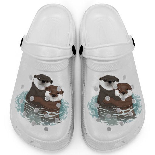 Otters Swimming Summer Clogs