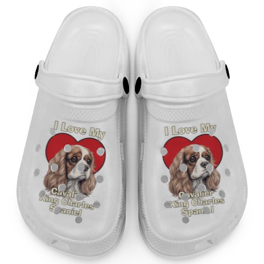 I Love My Cavalier King Charles Spaniel Puppy Dog Clogs