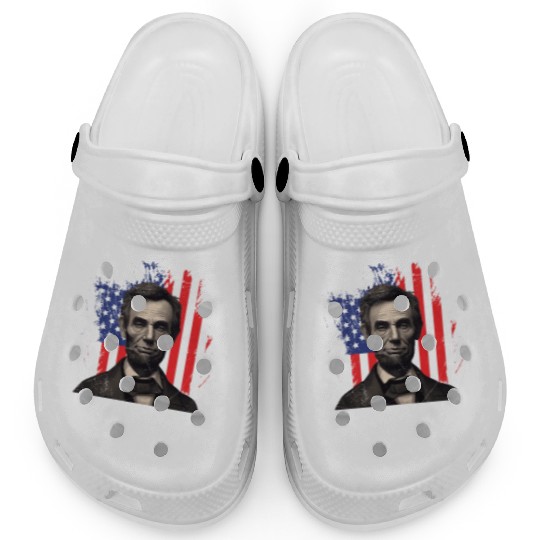 Merica Lincoln President Independence Day Party Clogs