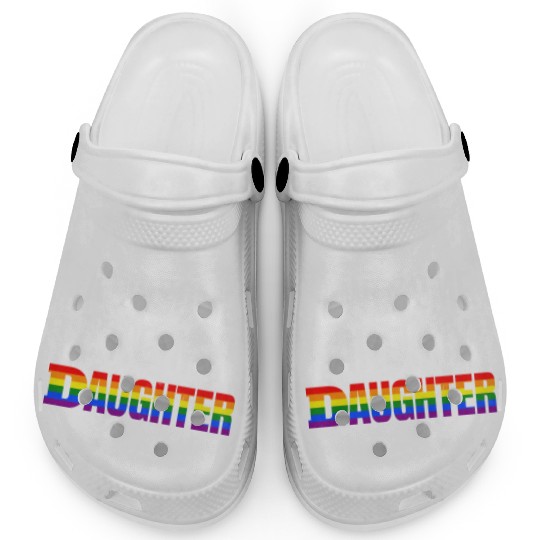 Awesome Like My Daughter Pride Rainbow flag Clogs