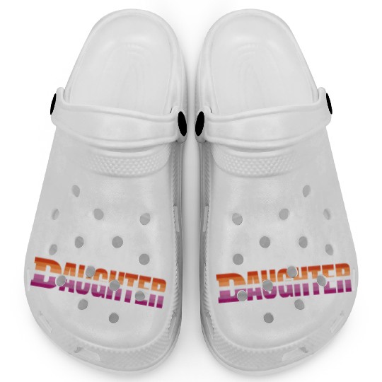 Awesome Like My Daughter Pride Lesbian flag Clogs