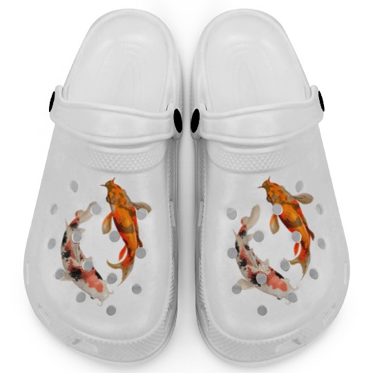 Japanese Koi Fish Nishikigoi Yin Yang Carp Clogs