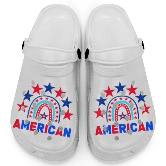 American Independence Day Love America Patriot Clogs