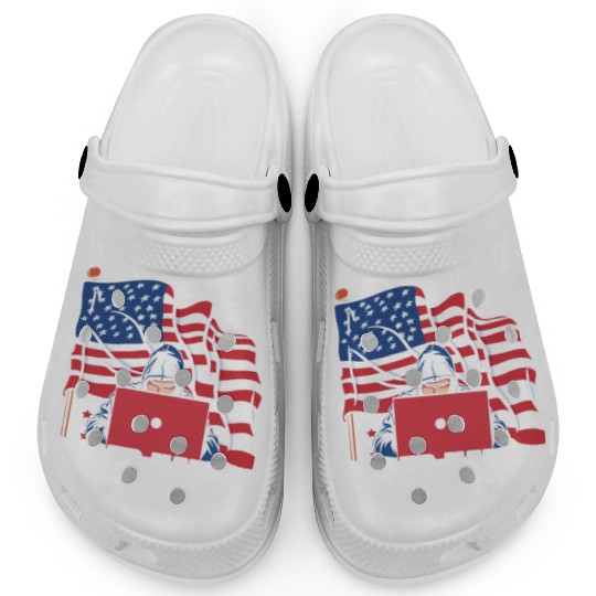Programmer Coder Us Flag Programming Coding Clogs