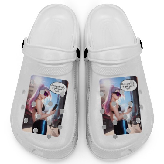 Cyberpunk Waifu Influencer Design 7 Clogs