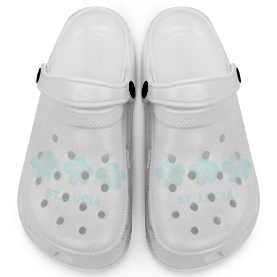 St Lucia Tropical Hibiscus Flower Clogs