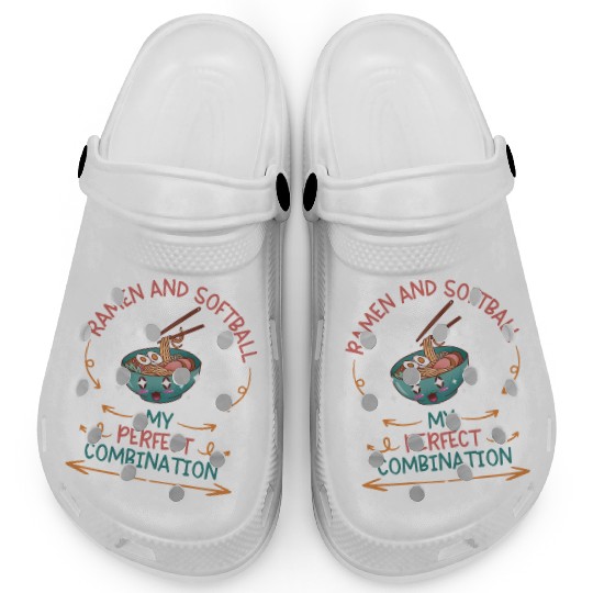 Ramen And Softball My Perfect Combination Clogs