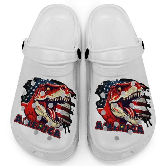 Dinosaur Independence Day Clogs