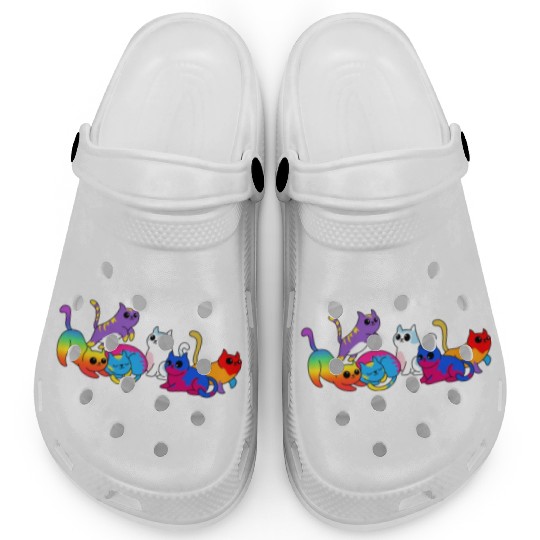 Pride Kittens LGBTQIA+ Cats Colorful Cat Clogs