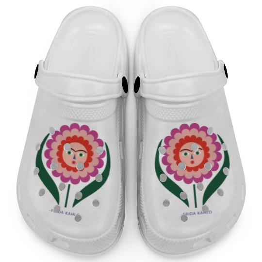 Frida Kahlo Colorful Flower Feminist Mexican Clogs
