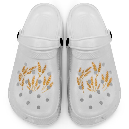 Wheat Farmer Plant Grow Harvest W Clogs