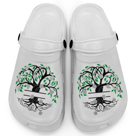 Yggdrasil the tree of life with nameplate Clogs