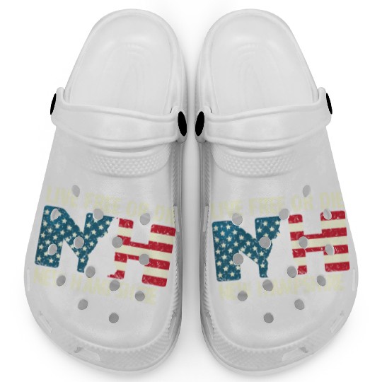 New Hampshire Patriotic Live Free Or Die Product Clogs