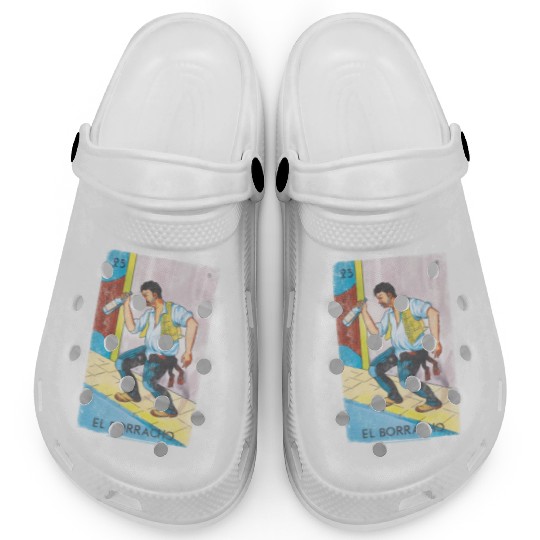 Loteria El Borracho Colorful Tarot Card Clogs