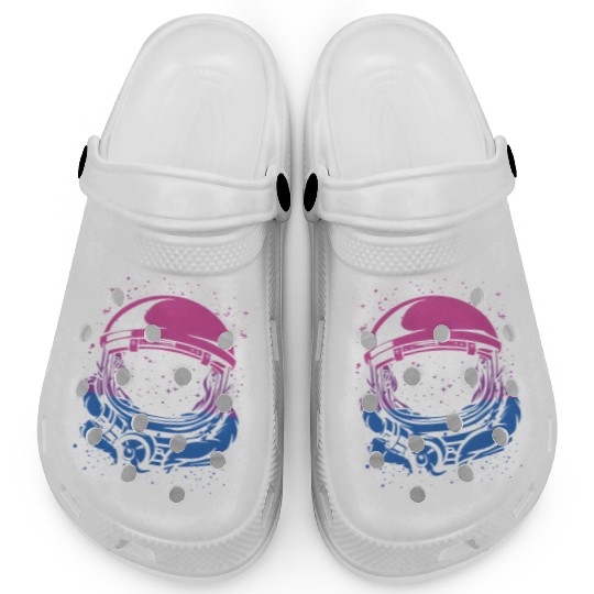 Astronaut In Space Moon Bisexual Flag Bi Space All Clogs