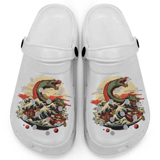 Sushi Dragon Japanesse Kawaii Clogs
