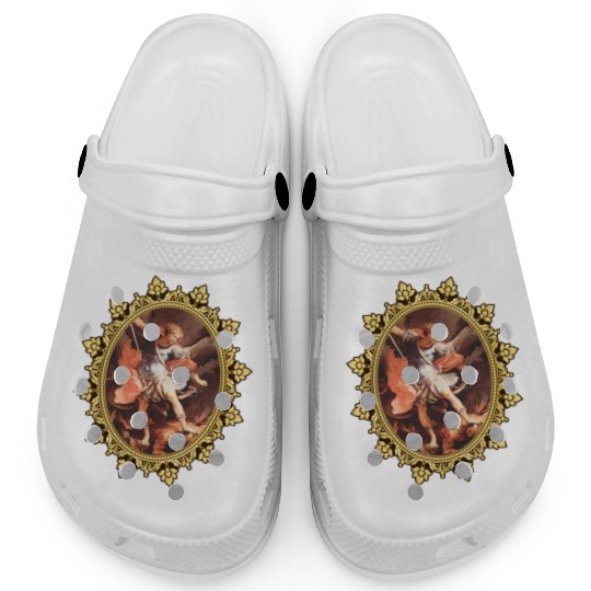 St. Michael the Archangel Icon Dragon Catholic Ang Clogs