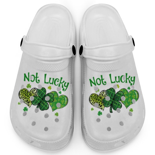 Not Lucky ly Blessed Christian Shamrock St Clogs