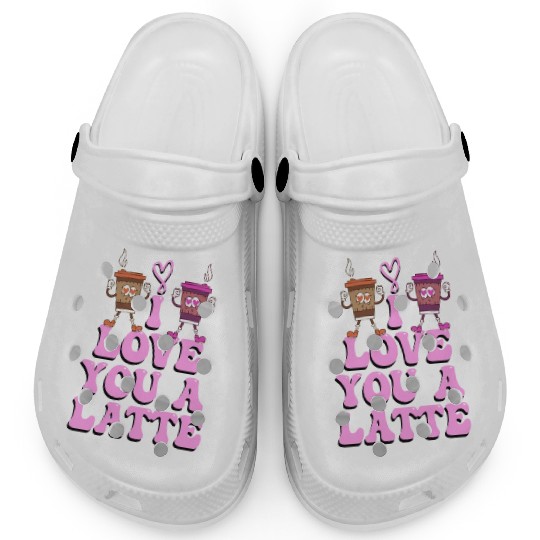 I Love You A Latte Couples Romance Clogs