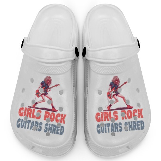 Gilrs Rock Guitar Shrek Clogs