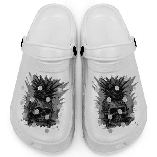 scary pineapple punk Clogs