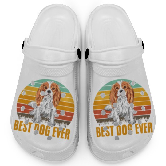 Best Dog Ever Cavalier King Charles Spaniel Retro Clogs