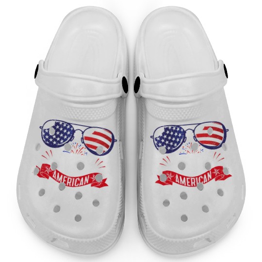 All American Dad America Pride US Patriot Clogs