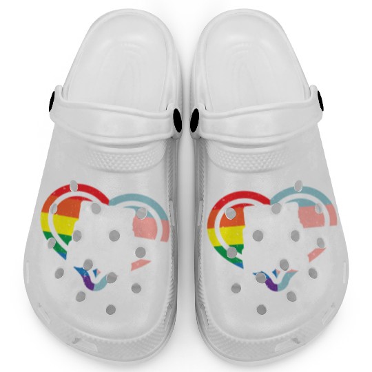 Free Mom Hugs Rainbow Pride Clogs