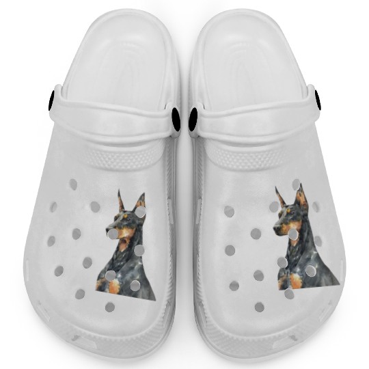 Love Is Doberman Pinscher Clogs