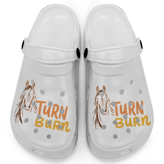 DESIGNEquestrian Fun Barrel Racing Turn N Burn Clogs