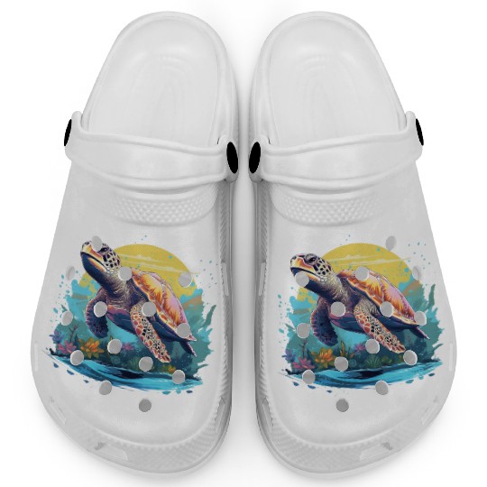 Serene Underwater Turtle Clogs