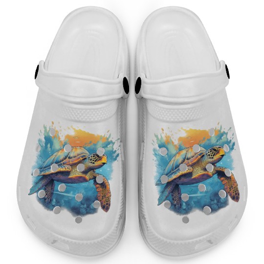 Serene Underwater Turtle Clogs