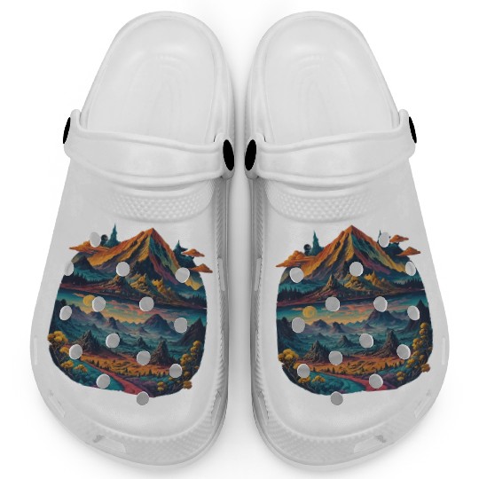 Psychedelic dream illustration Clogs