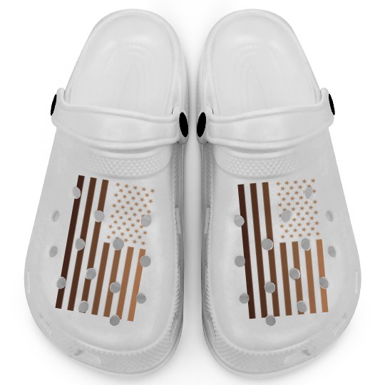 Melanin Usa Flag Clogs