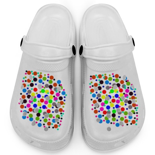 Multi-colored circle pattern Clogs, Travel