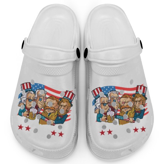 Party like it's 1776 Independence Day Presidents Clogs