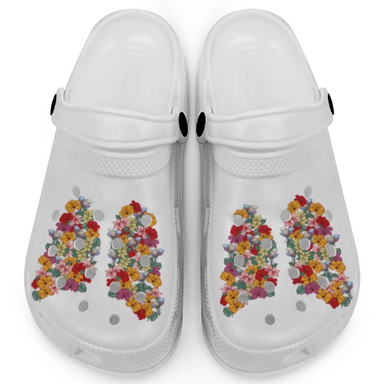 Anatomical Lungs Flowers Medical Science Anatomy T Clogs