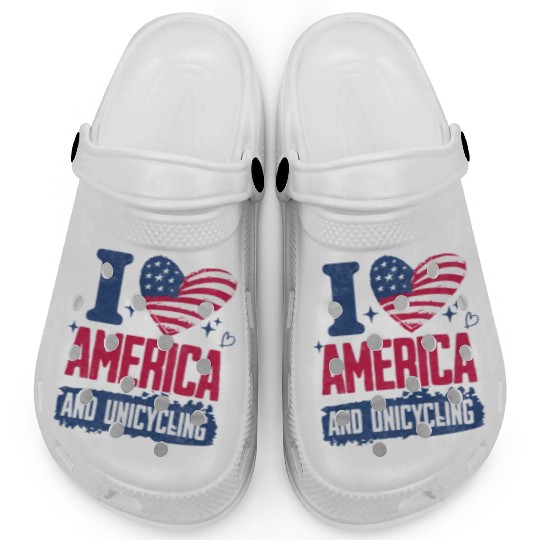 I Love America And Unicycling Clogs