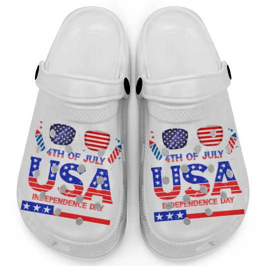 4th July USA Independence Day All American Pride Clogs