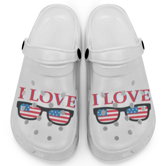 I Love America Clogs