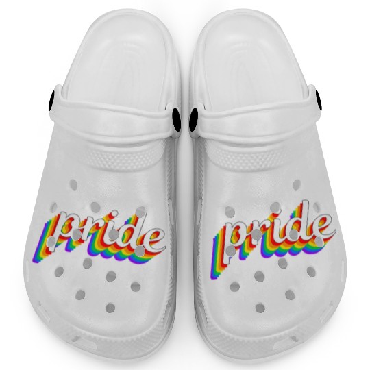 Happy Pride Rainbow Multi Color Gay Lesbian Lgbtq Clogs