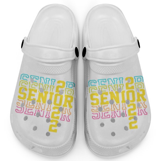 Grad 22 Senior Class Of 2022 Bright Colors Ns Will Clogs