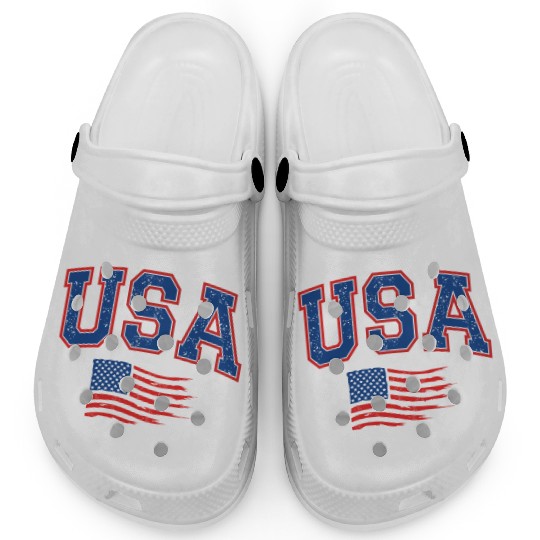 4th Of July US Flag American Clogs