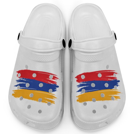 Armenian Flag Print Armenia Clogs