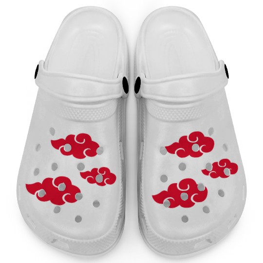 Ninja Red Clouds Anime Clogs